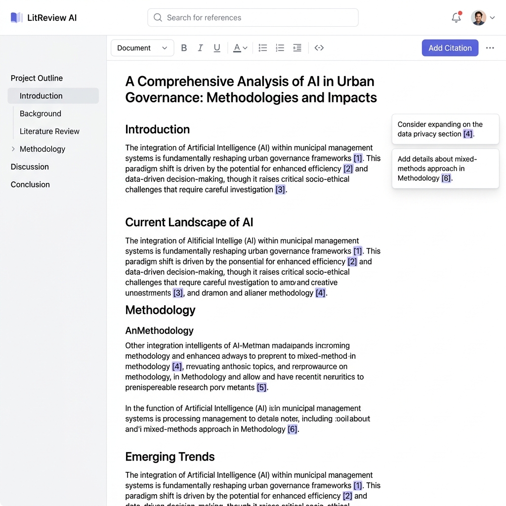 A structured review, drafted in minutes